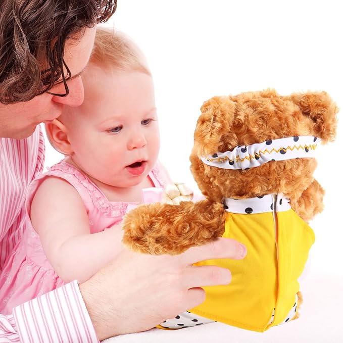 Set of 2 Cute Shirt Or Skirt Teddy Bear Clothes Outfit Fits Most 14" - 18" Bear Plush Stuffed Animal Outfit Build a Bear Doll Clothes and Make Your Own Stuffed Animals( Sleeveless A, Fit 14"-18")
