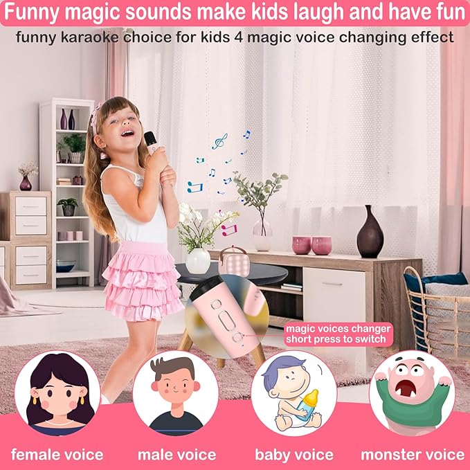 Mini Karaoke Machine for Kids & Adult, 4-12 Years Old Girls Christmas Birthday Gift for Boys, Karaoke Toys Gifts for Girls Ages 4, 5, 6, 7, 8, 9, 10, 12 +Year Old Birthday Party