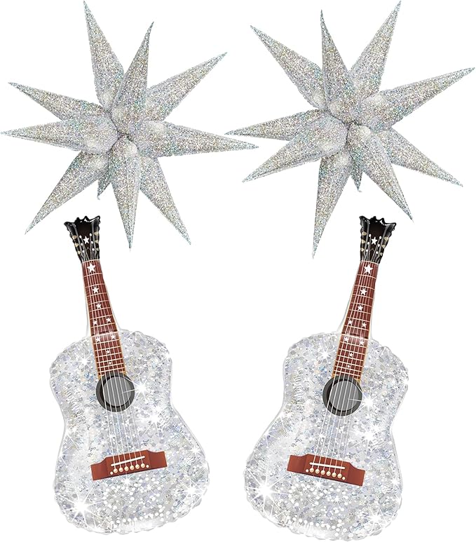 Kpop Balloons Music Party Guitar Balloons for Rock and Roll Party/Kpop Music Party Decoration/Disco Party Decoration/Demon Hunters Party Balloons