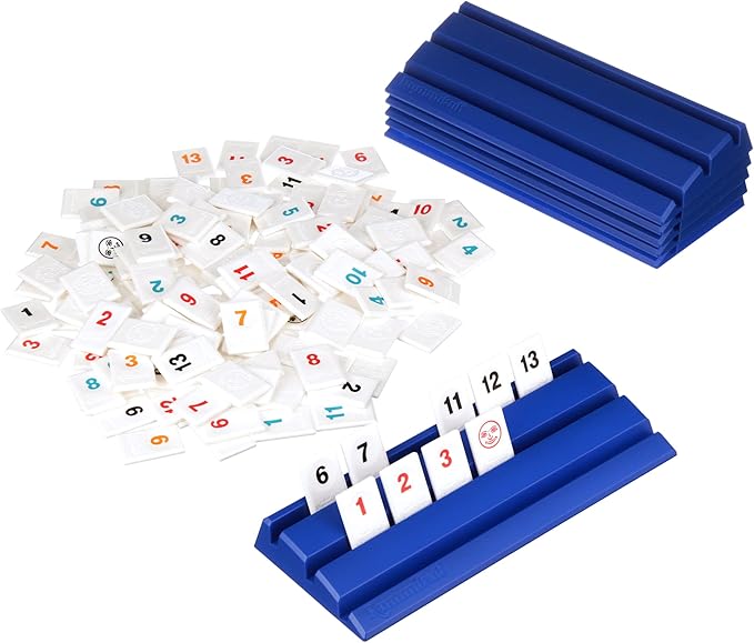 Rummikub Six Player Edition - The Classic Rummy Tile Game - More Tiles and More Players for More Fun! by Pressman , Blue