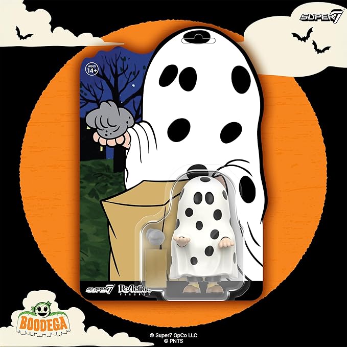 Super7 Peanuts Reaction Figures - Charlie Brown (Ghost Sheet) Action Figure