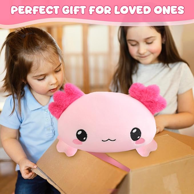 Weighted Stuffed Animals, Axoltol Stuffed Animal with Weighted Beads, Cute Plush Toy Pillow Gifts for Adults Kids Boys Girls