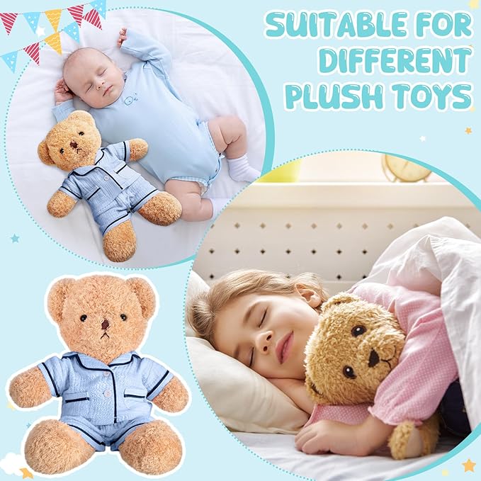 Hungdao Bear Clothes Pajamas Make Your Own Animals Outfits Fits Most 14 Inches Bear Accessories (Blue)
