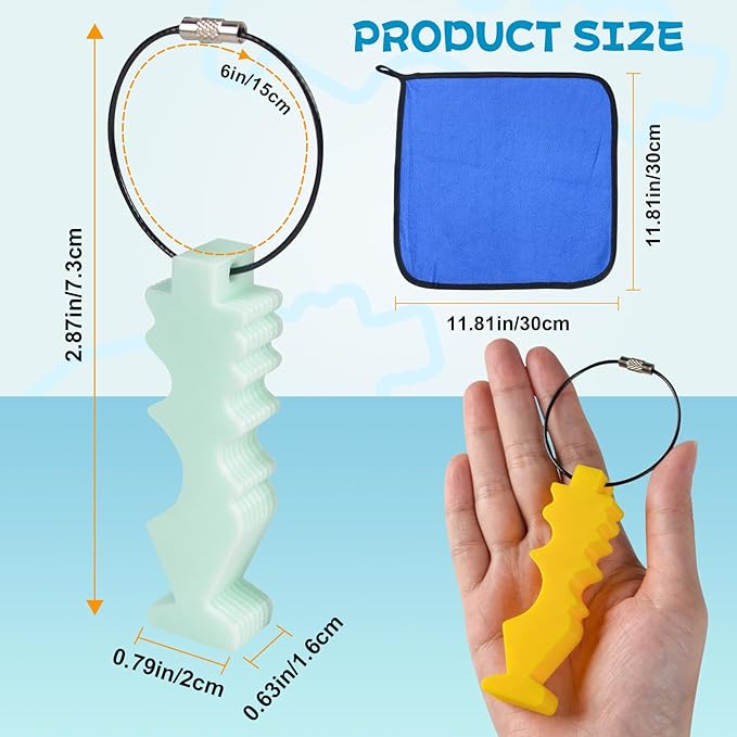 2 Sets Repair Tool for Disc Golf, Disc Golf Edge Maintenance Tool with 2PCS Towels, Outdoor Sports Disc Golf Repair & Cleaning Tool for Flying Discs Accessories for Scratch Stains Repair Polishing