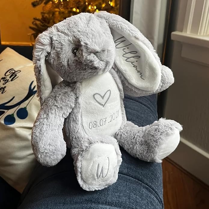 Custom Plush Bunny Keepsake Toy Hold Me Close Worry Hug Rabbit Personalized Stuffed Animal Doll Baby Shower Birthday Gift