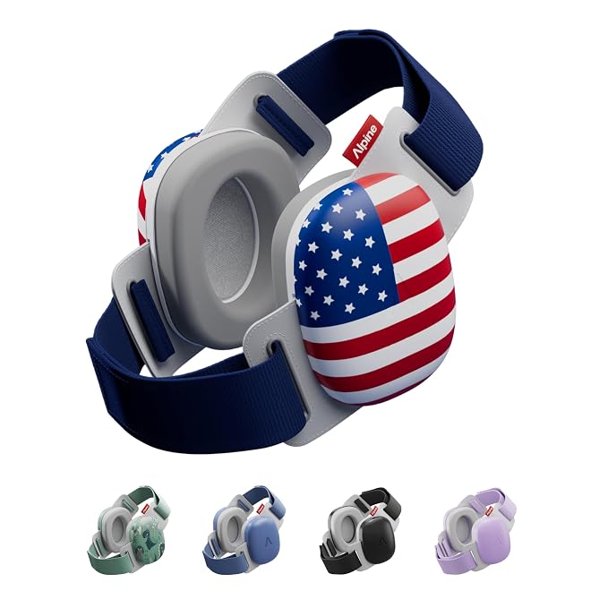 Alpine Muffy Baby Comfort, America250 Special Edition, Protects Hearing for Babies & Toddlers, CE & ANSI Certified, Safe fit & Comfort, Multi-adjustable from 3 months up to 5 yrs, 24dB, Fourth of July