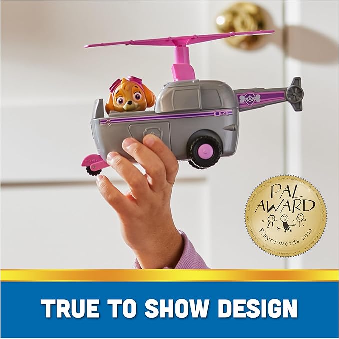 Paw Patrol, Skye’s Helicopter, Toy Vehicle with Collectible Action Figure, Sustainably Minded Kids Toys for Boys & Girls Ages 3 and Up