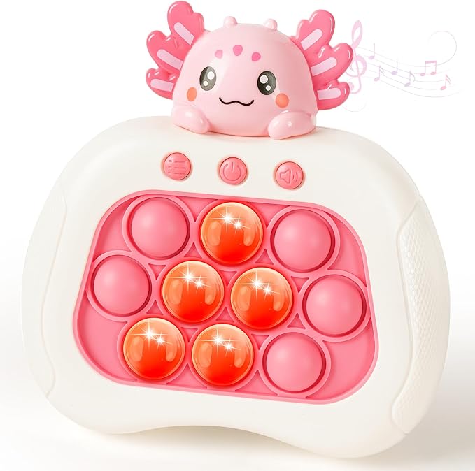 Valentine's Day Axolotl Popular Push Toys, Quick Push Puzzle Handheld Game Fidget Toys, Fun Popular Sensory Toys, Axolo 3-12-year-old Children's Birthday Gifts Valentine's Day Party Filling Gifts