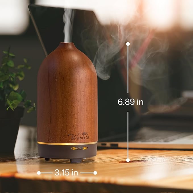 120ml Wood Essential Oil Diffuse - Oil Diffuser for a Pleasant Indoor Atmosphere -Aromatherapy Diffusers for Home or Office