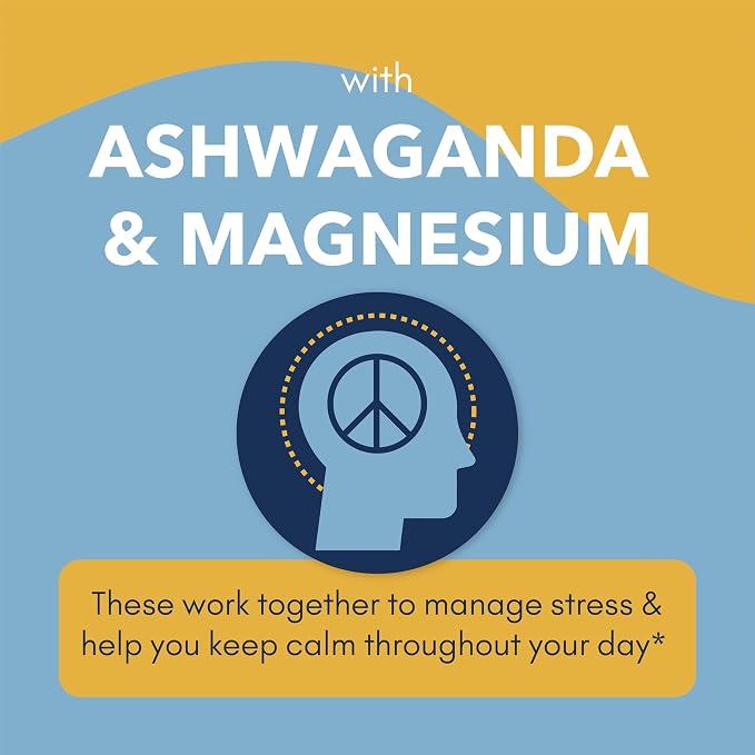 Mindful Morning Sugar Free Hot Chocolate Mix with Organic Ashwagandha and Magnesium Supplements to Relax the Mood and Calm the Mind, Natural Stress Relief Supplement Hot Cocoa