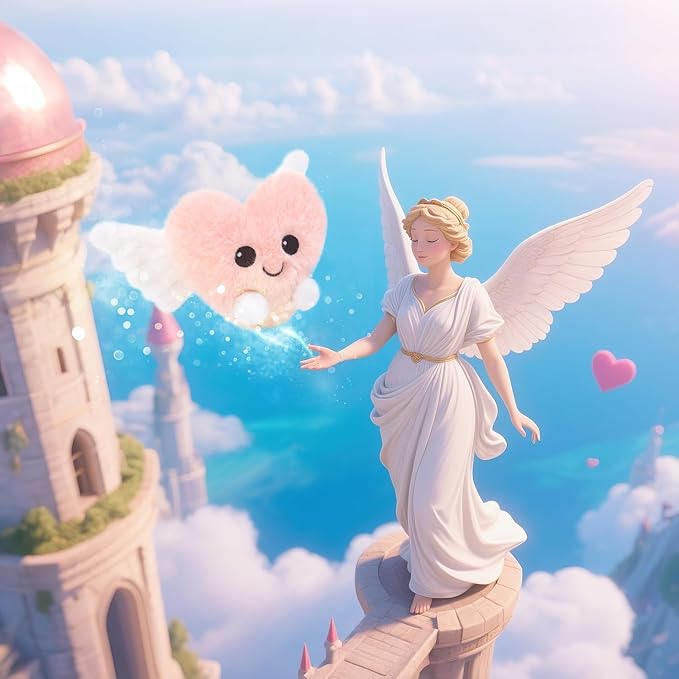 Apricot Lamb Angel Love Stuffed Animals for Kids, Soft Cute Plush Toys for Baby Girl and Boy, 4 Inches