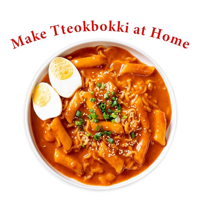 Wang Korean Tteok Rice Cakes, Chewy Tteokobokki Rice Cakes | Perfect for Stir-Fry, Soup & More, Gluten-Free, Vegan, Individually Packaged, 21.17 oz