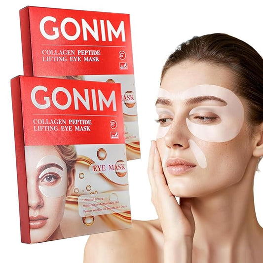 GONIM Under Eye Patches 360° Fit, Eye Mask with Collagen Peptide,Salmon DNA PDRN,Retinol,Caffeine & Niacinamide, PDRN Eye Patches for Puffy Eyes and Dark Circles, Gifts for Women, Hydrating 4pairsx2