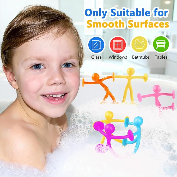 GOLDGE 35 Pack Suction Cup Sensory Toys, Silicone Suction Fidget Toys for Kids with Autism, Bulk Travel Toys for Calming Down, Stress Relief, Party Favors, Stocking Stuffers, Prizes for Boys & Girls