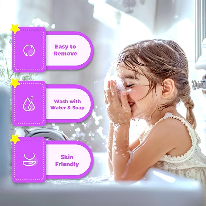 ULOVEME Kids Washable Makeup Kit for Girls 4-6 with Small Coin Purse(5.5x5.25in) - Real, Non Toxic Make Up Toy Gift- Umicorn Gift Set (Purple Coin Purse)