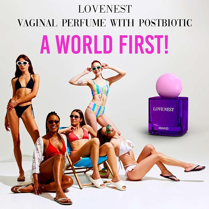 Lovenest Vulva Perfume Feminine Odor Control, pH 4.2 Intimate Spray with Postbiotics, Hyaluronic Acid, Menapause Support, Hydration & Circulation Support for Women 30 mL (1Fl oz) By Marqueens Beauty