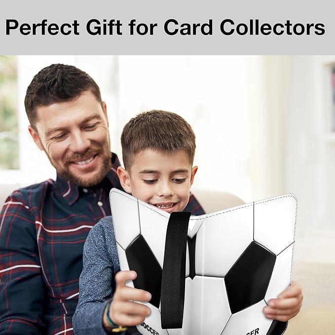 RONMONG Soccer Card Binder,2025-2026 Sports Trading Card with Sleeves Holder Album,440 Pockets Soccer Card Holder Sheets Display Storage Protectors for Collectors Boys and Girls Gift
