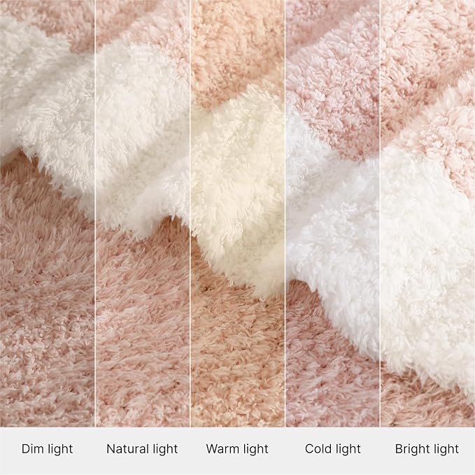 Soft Throw Blanket for Couch-Cozy Reversible Knitted Blankets | Lightweight Warm Fluffy Decor for Women, Mom, Her & Girls, Sofa, Chair, Bed, 50x60in,Cationic Dyeing Pink