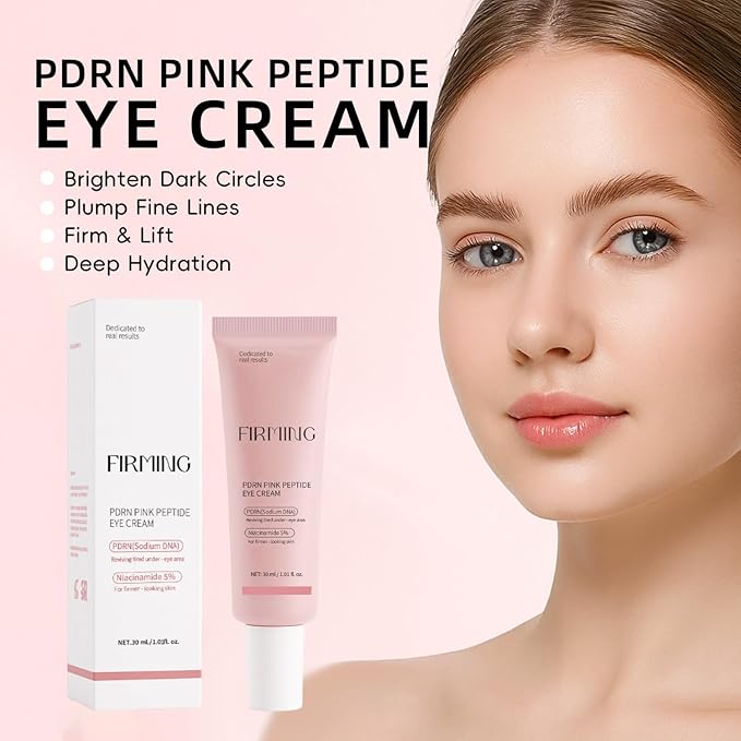 Mtmult Eye Cream Anti Aging Salmon DNA PDRN Pink Peptide Skin Care with 5% Niacinamide, Retinol, Peptides, Sodium Hyaluronate | Eye Treatment for Fine Lines, Dark Circles | 1.01fl.oz