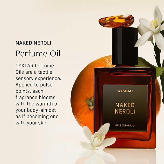 CYKLAR Perfume Oil for Skin – Naked Neroli Scent – Delicate & Sun-Soaked Perfume Fragrance with Neroli, Mandarin & Amber Notes – Travel-Friendly 15ml