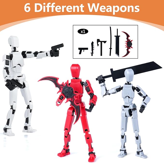 Action Figure Set, Model 13 Action Figure Multi-Jointed Movable,Gift Box Packaging, a Great for Loved Ones and Friends. (Purple + Pink)
