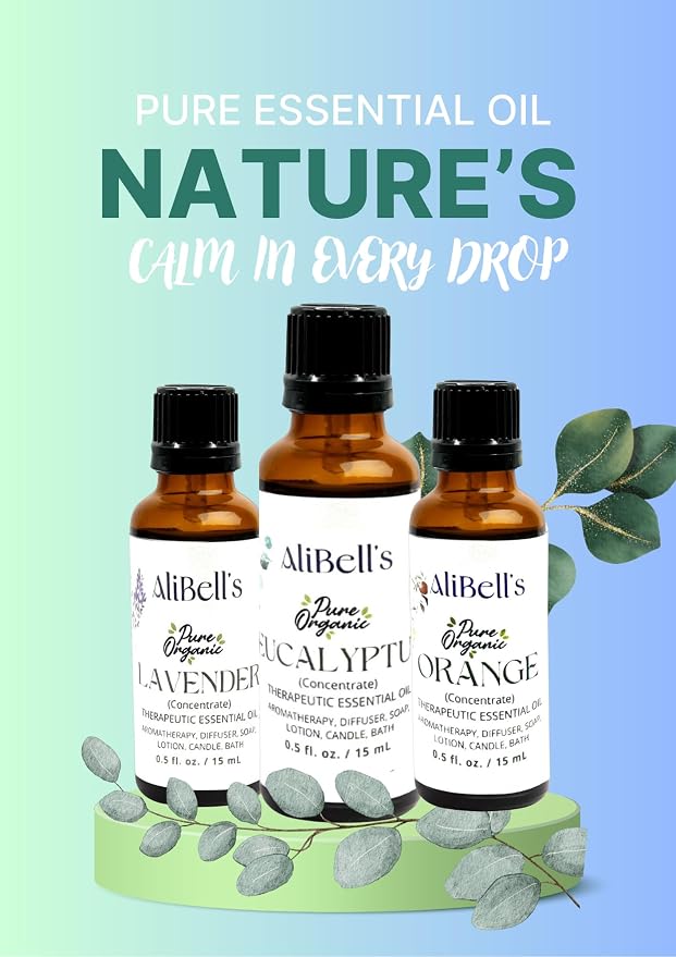 AliBell's - Pure Peppermint Oil - Essential Oils for Humidifiers -15 ml Undiluted Therapeutic Grade A Concentrate for Aromatherapy, Soap Making, Diffuser, Laundry and More- Pet Safe