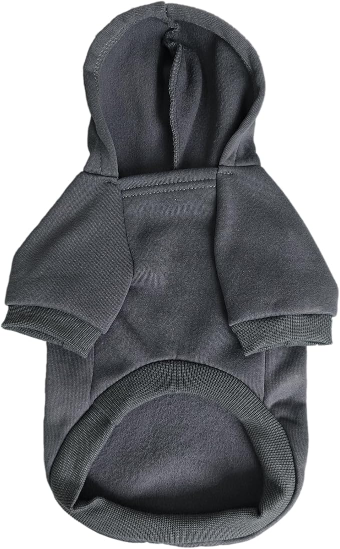 Jecikelon Winter Printed Dog Hoodies Sweatshirts Warm Clothes for Small Dogs Chihuahua Coat Puppy Clothing Cat Custume (Gray, X-Small)
