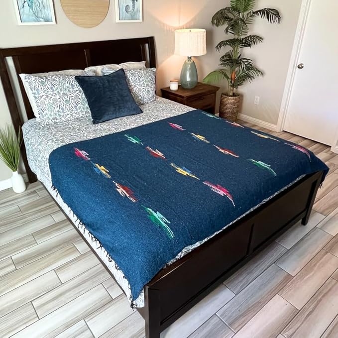 Open Road Goods Mexican Thunderbird Yoga Blanket, Handwoven Throw for Yoga, Meditation, and Home Décor – Versatile Blanket for Beach, Picnic, Camping, or Outdoor Use