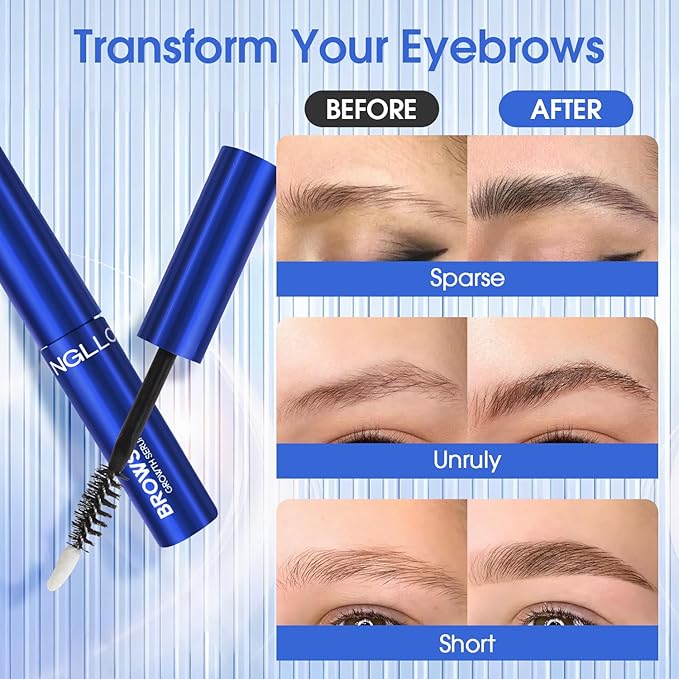 YNGLLC Eyebrow Growth Serum for Women – Plant Extracts Eyebrow Serum to Grow Brows, Brow Serum for Growth Thicker, Longer, Fuller Brows, 5ml