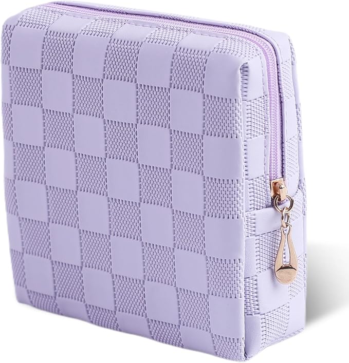 Period Bag for women Girls | PU Leather Sanitary Napkin Storage Bag | Cute Pads Bags for Period | Discreet Menstrual Pouch for Pads, Tampons, Menstrual Cups | Perfect for Travel & Daily Use