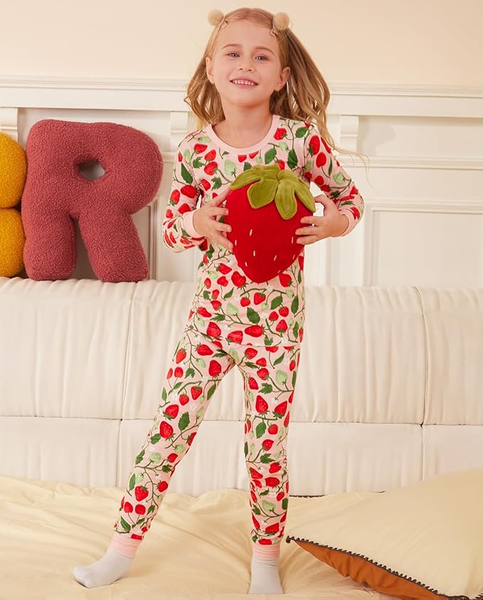 Bamboo Viscose Toddler Girls Kids Pajamas Unicorn Mermaid Pjs Long Sleeve Snug fit 12M-8Y 2pcs Soft Jammies