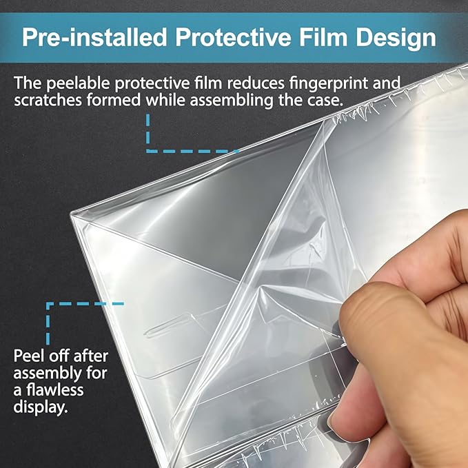 12 Pack ETB Protector Case Compatible with PKMN Elite Trainer Box Protector Cases 0.5mm Thick Plastic Heavy Duty Clear PKMN ETB Case Protector Cover Soft with Protective Film Auto-locking Bottom