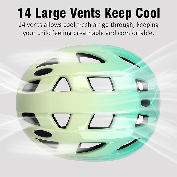 Kids Bike Helmet,2 Sizes Adjustable for Youth Child Boys & Girls Ages 3-5-8-14,Ventilation and Multi-Sport for Bicycle Skate