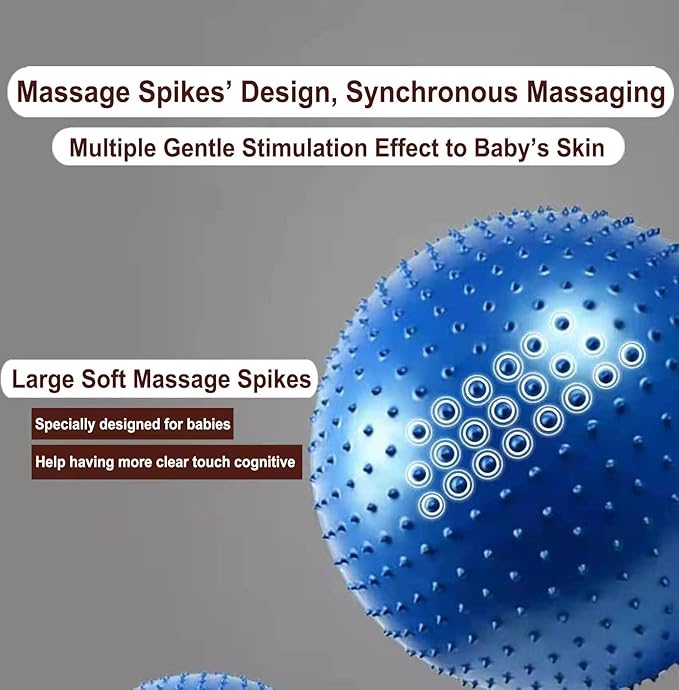 Large Sensory Massage Ball for Kids, 33.5" 85CM Bouncy Exercise Ball, Big Inflatable Toys with Tactile Spikes, Outdoor Giant Yoga Balls, Large Beach Ball (1 Black)