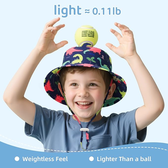 Baby Sun Hat UPF 50+ Sun Protective Toddler Bucket Hat Summer Kids Beach Hats Wide Brim Outdoor Play Hat for Boys Girls