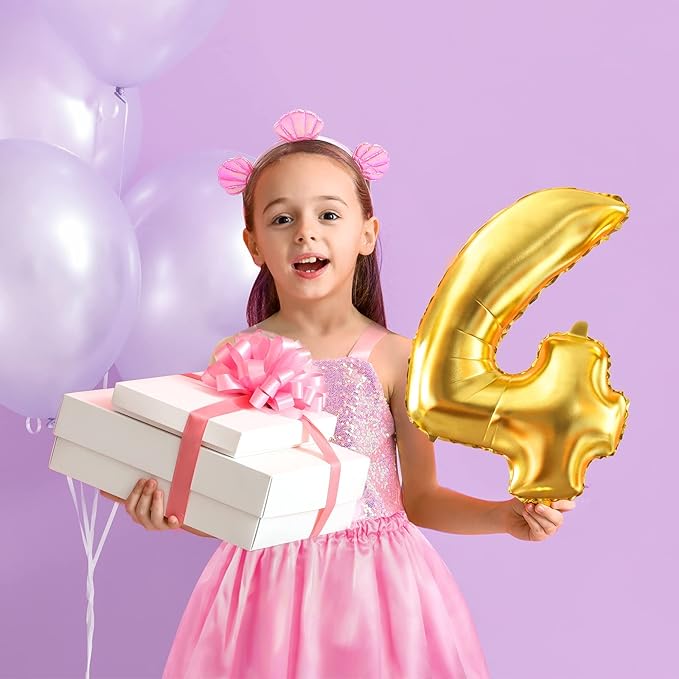Jeowoqao Mermaid Princess Dress Up Costume, Girls Dress Up Pretend Play Clothes Gift 13Pcs Princess Costume for Little Girls Age 3 4 5 6 Years
