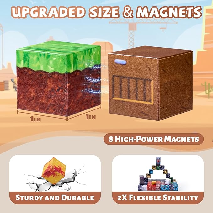 150 PCS Magnetic Building Block Set, 1 INES Educational Construction Toy Blocks for Kids, STEM Learning Assembly Toys