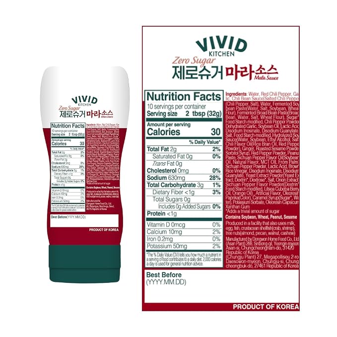VIVID KITCHEN Mala Sauce | No Preservatives | Versatile, Easy-to-Squeeze | Sugar Free (2 Pack) (Mala Sauce (Low Calorie & Zero Sugar))