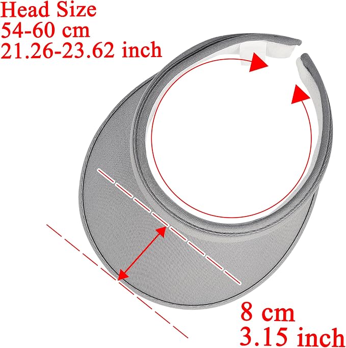2 Pack Sun Visor Hats Women Men Clip On Wide Brim Visors Hat Outdoor Sports Golf Beach Travel Tennis Caps