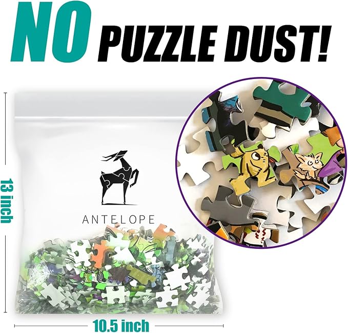Antelope - 500 Piece Large Format Jigsaw Puzzle for Adults, Dog Park Jigsaw Puzzles 500 Pieces, Large Pieces, No Dust Puzzles for Senior Citizen, 500 PC, Non-Glare Finish, Interlock Smoothly