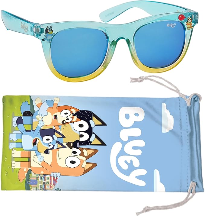 Bluey Toddler Sunglasses - Arkaid Bluey Cateye with Comfortable UV-Protective Bluey Sunglasses Toddler Size w/t Soft Case