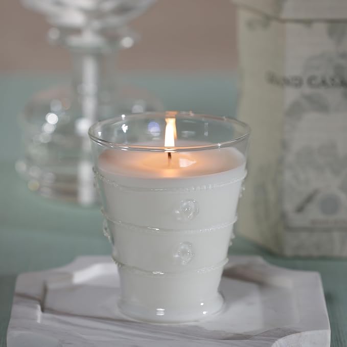 Zodax Grand Casablanca Glass Jar Scented Candle Trio for Home Decor - Ideal for Kitchen and Bathroom - Makes a Great Gift for Women and Men - White Hibiscus - 8.3 Oz.
