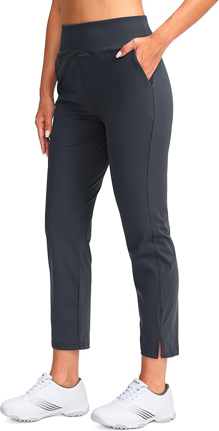 YYV Women's Golf Pants High Waist Stretch Ankle Pants with Pockets | Work Ankle Pants, Dress Pants with 4 Pockets, For Yoga Business Travel Casual
