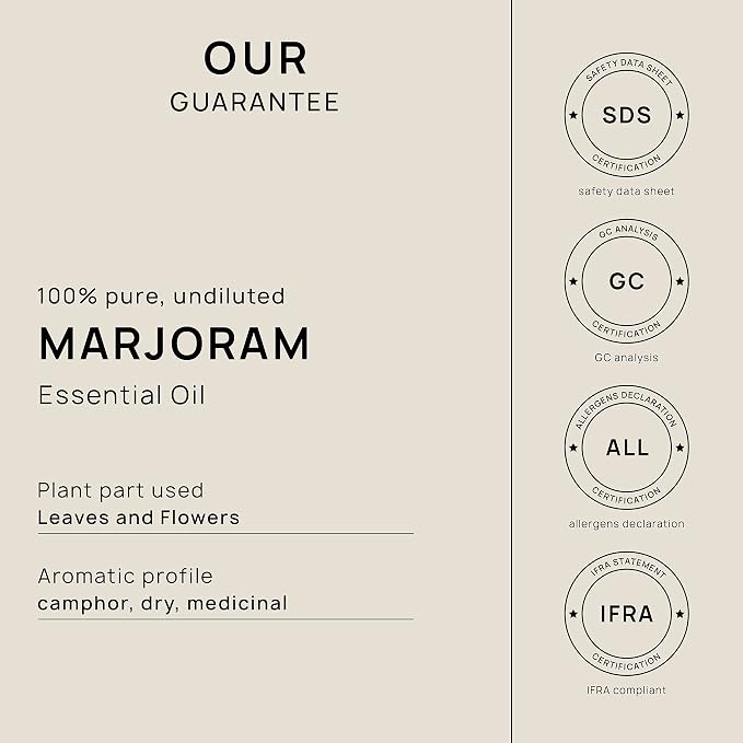 VINEVIDA Marjoram Essential Oil - Gallon Marjoram Oil Undiluted - Bulk Gallon Essential Oil for Soap Making & DIY Candle Scents - 8 lbs