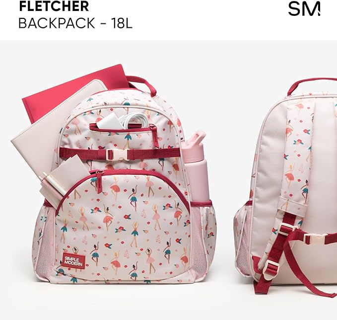 Simple Modern Large Kids Backpack for School Girls and Boys | Elementary Backpack for Teen | Fletcher Collection | Kids - 16" tall | Confetti