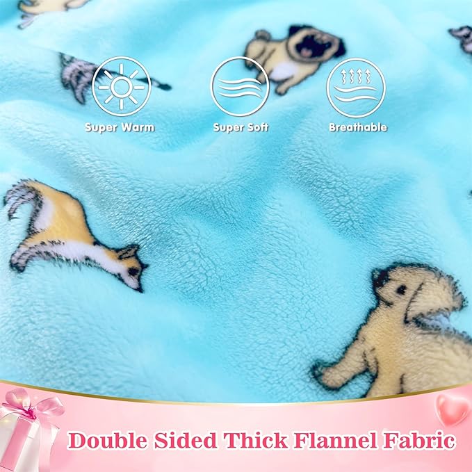 Waitu Wearable Blanket Sweatshirt Gifts for Women and Men, Warm and Cozy Giant Blanket Hoodie, Thick Flannel Blanket with Sleeves and Giant Pocket - Light Blue