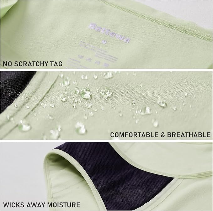 BATTEWA Washable Absorbency Incontinence Regular Underwear for Women, Reusable Leak Proof Protection Panties for Bladder Leakage(5Color, 4X-Large, 5 Pack)