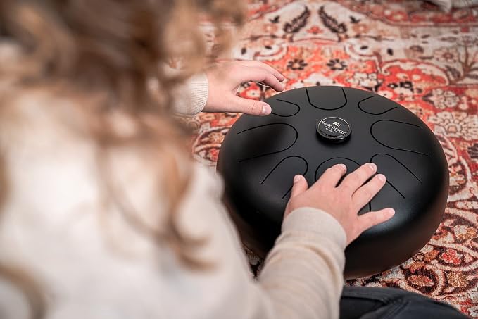 Meinl Sonic Energy Steel Tongue Drum 8 Notes 16" with Mallets, Bag — Sound Healing Instrument for Musical Education, Meditation, ASMR, Yoga