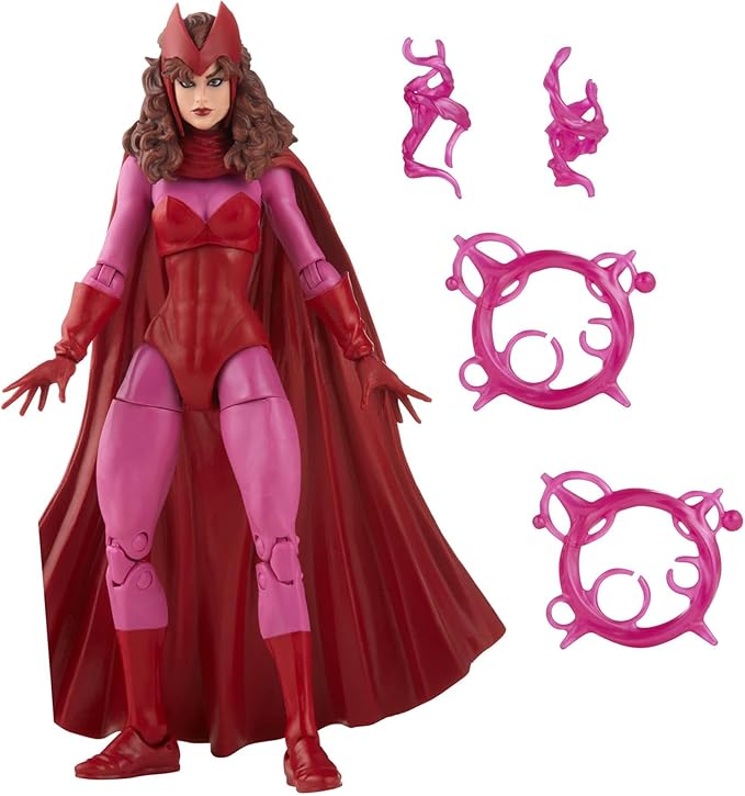 Marvel Legends Series Scarlet Witch 6-inch Retro Packaging Action Figure Toy, 4 Accessories