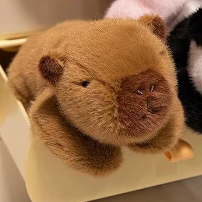 7.8in Capybara Plush Brown Stuffed Animal Cute Capybara Plush Toy Ultra Soft Hugging Gift for Kids Girls Boys (Capybara)
